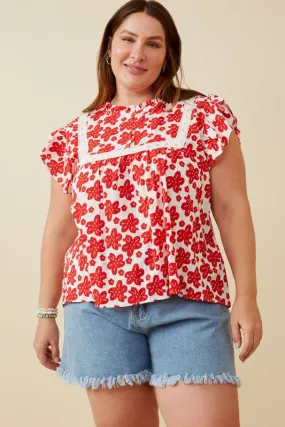 Scarlet Plume Blouse