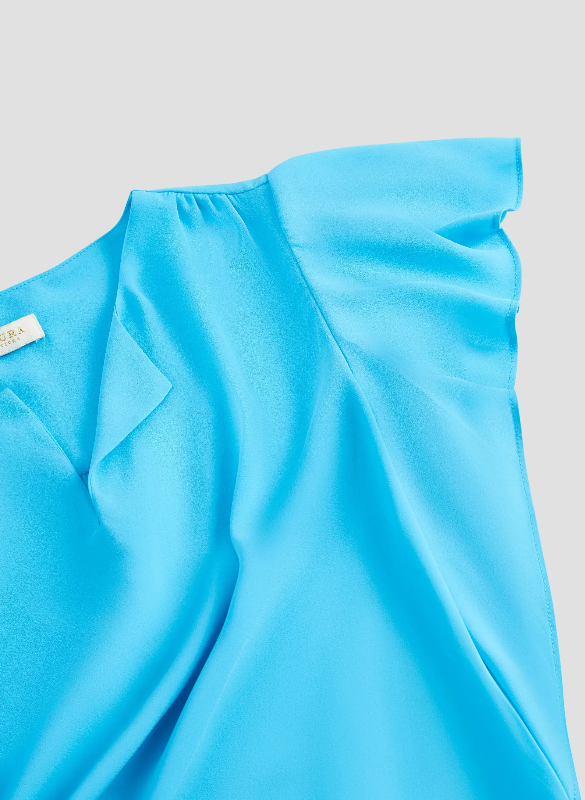Short Ruffle Sleeve Blouse
