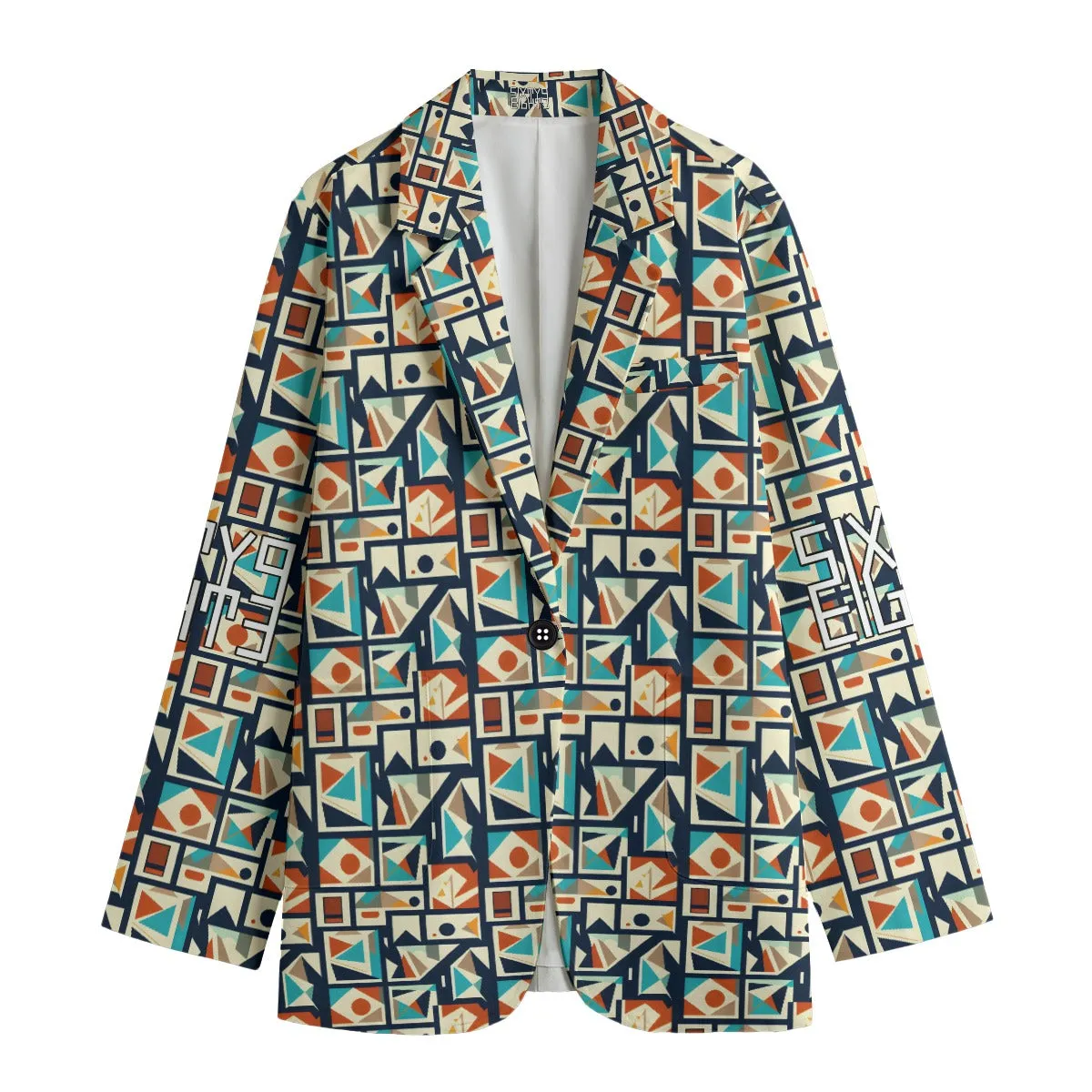 Sixty Eight 93 Logo White & Black Women's Leisure Blazer #10