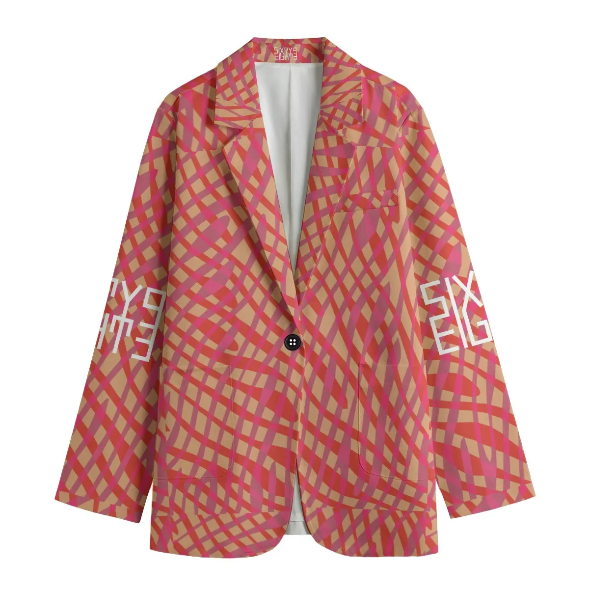 Sixty Eight 93 Logo White Women's Leisure Blazer #12