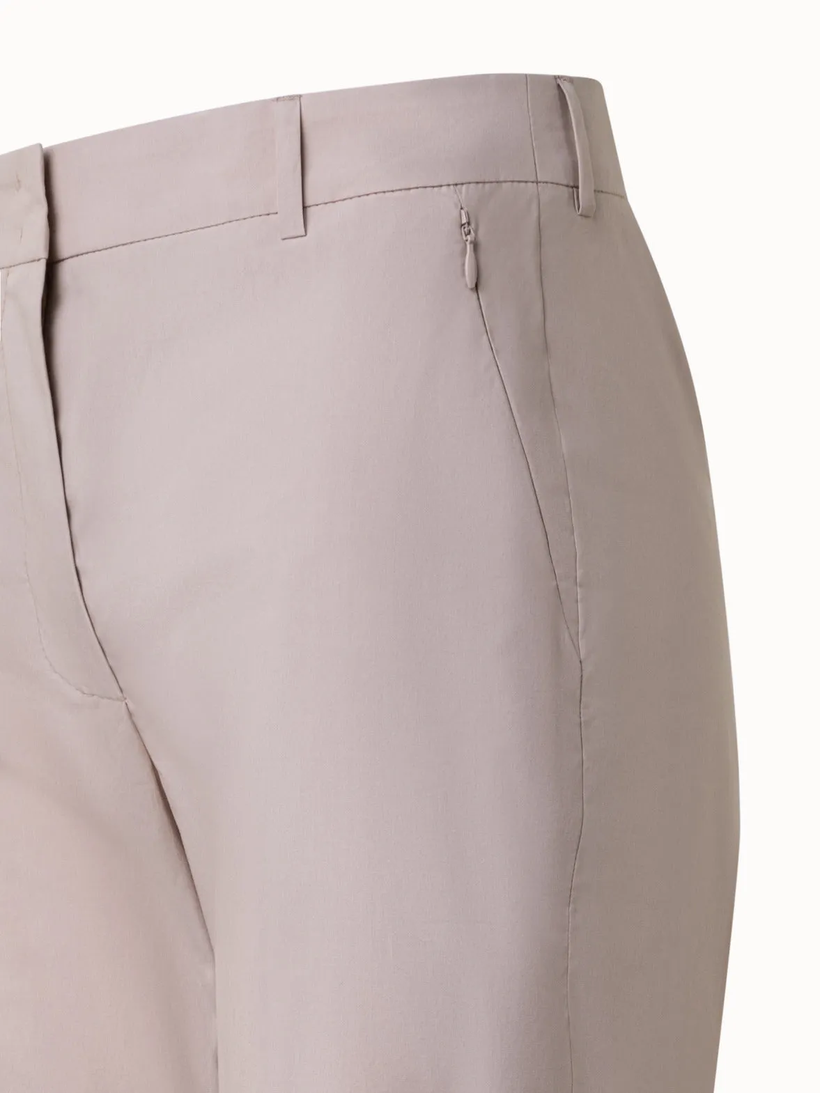 Slight Bootcut Cotton Poplin Pants