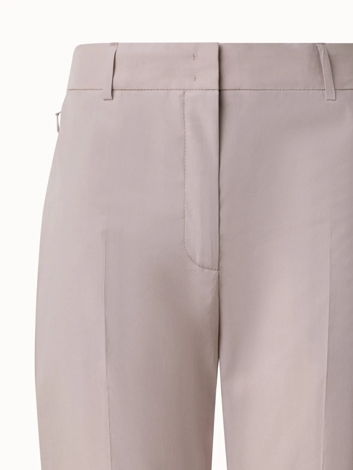 Slight Bootcut Cotton Poplin Pants