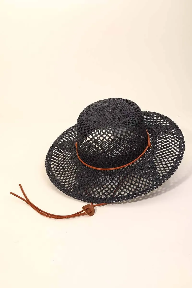 Straw Braided Flat Top Hat