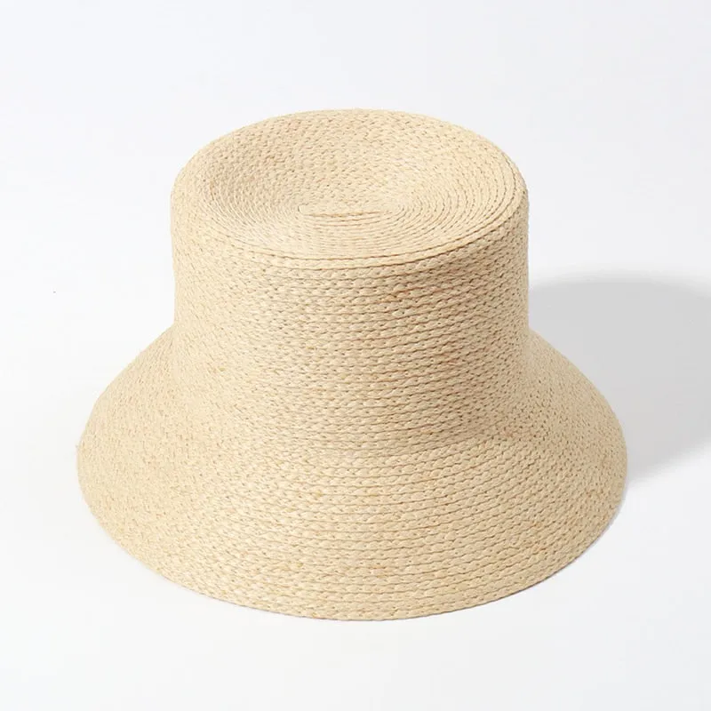 Sun Straw Bucket Hats - Foldable Beach Hats for Summer - Ladies Vacation Hat