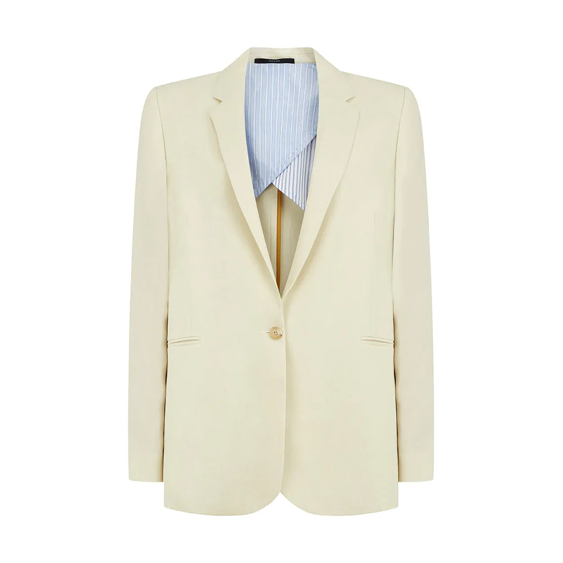 Tailored Linen Jacket Biege