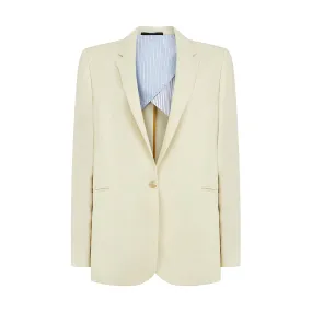 Tailored Linen Jacket Biege