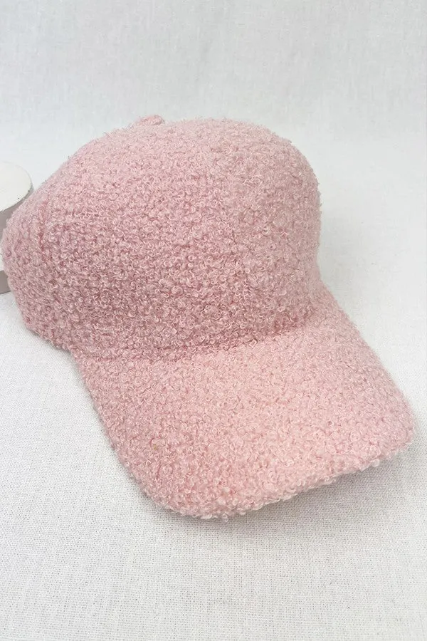 Teddy Fleece Faux Lamb Baseball Cap
