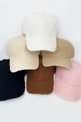 Teddy Fleece Faux Lamb Baseball Cap