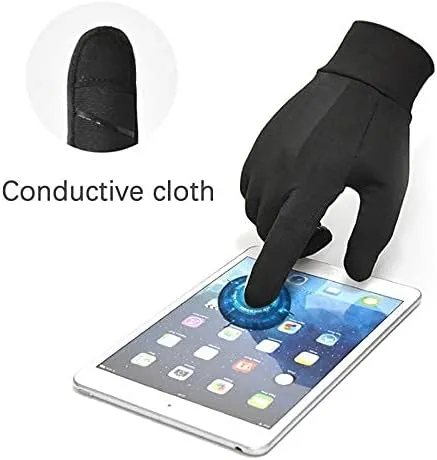 TOPIND Touch Screen Gloves, Outdoor Winter Anti-Slip Sunscreen Breathable Knitted Gloves for Running, Cycling, Bicycle