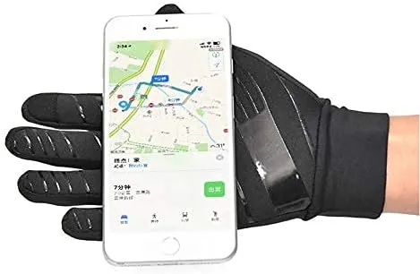 TOPIND Touch Screen Gloves, Outdoor Winter Anti-Slip Sunscreen Breathable Knitted Gloves for Running, Cycling, Bicycle