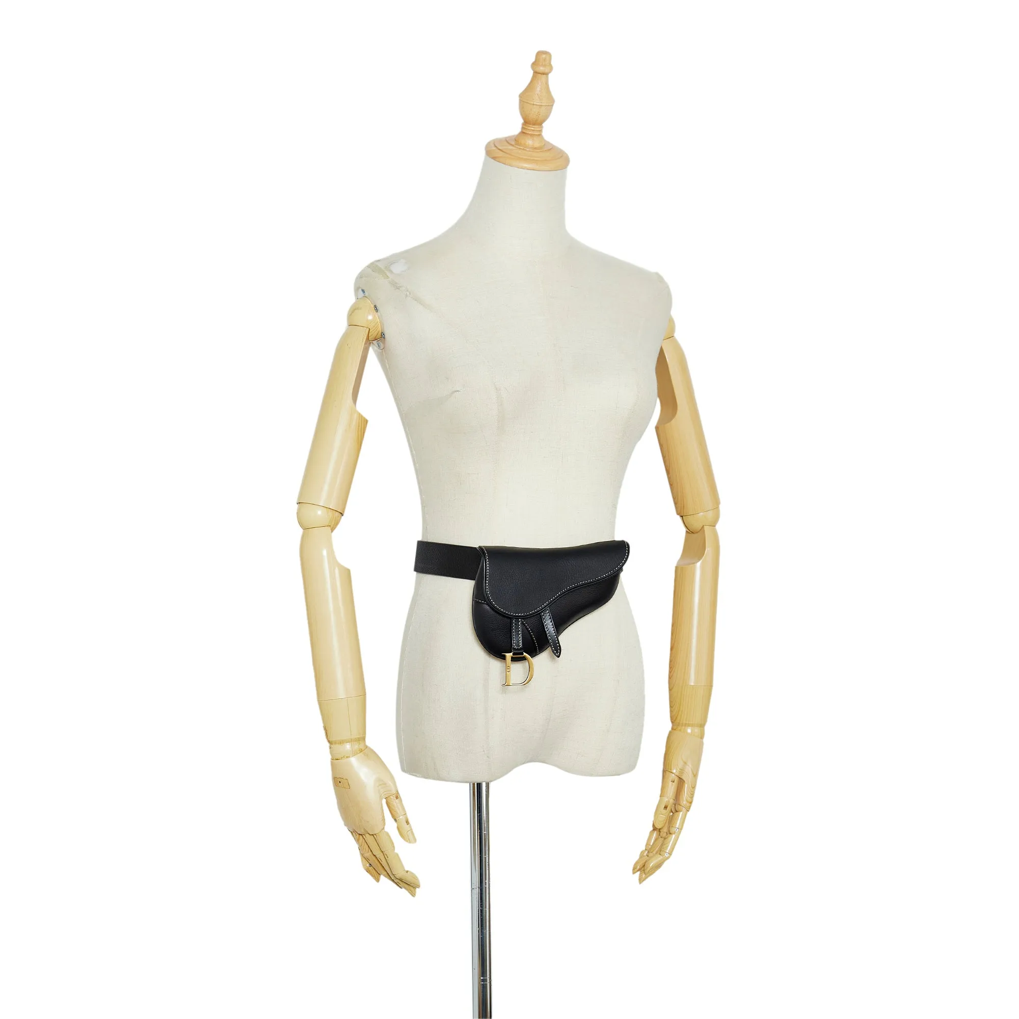 Trendy Inspired Dior Saddle Belt Bag Black Calfskin