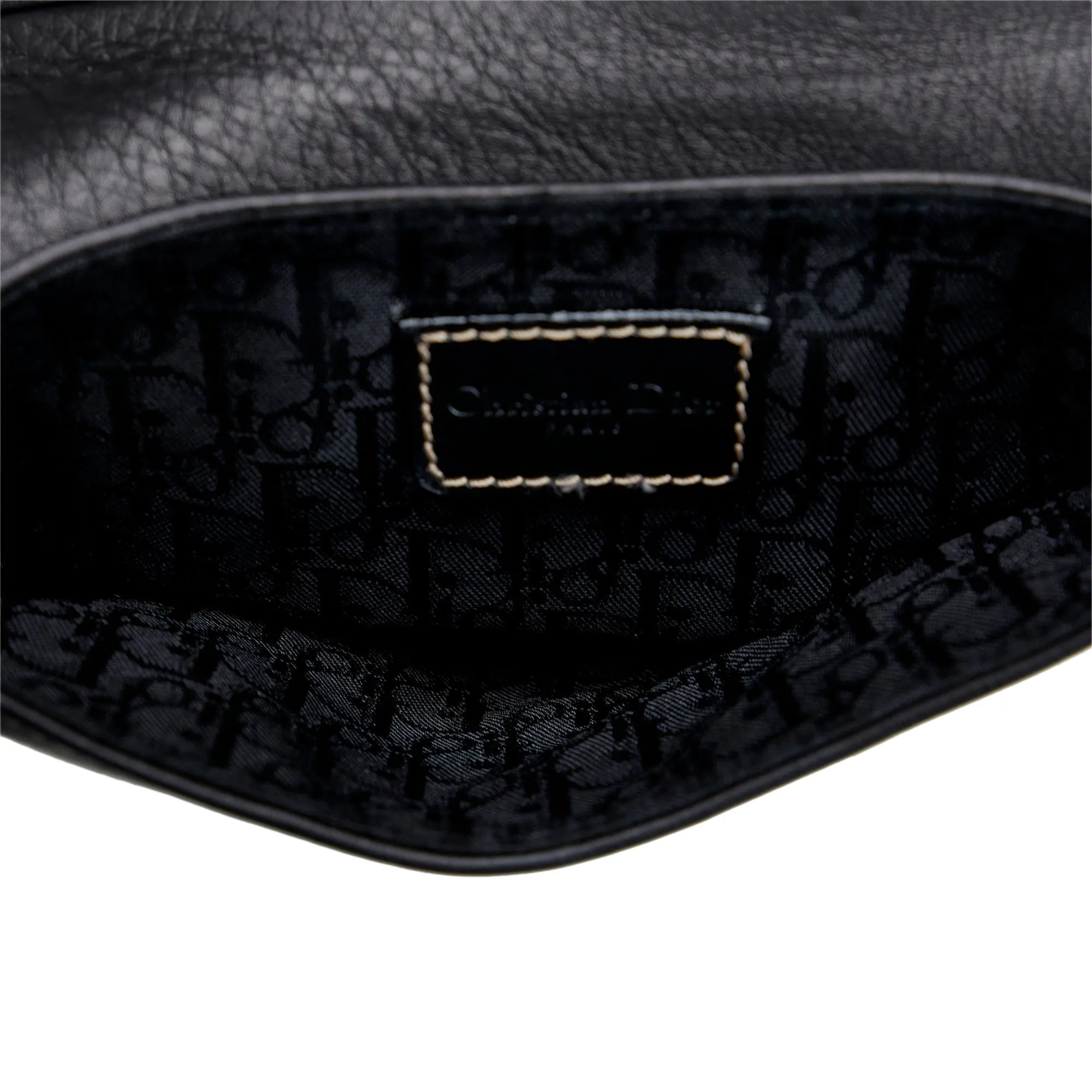 Trendy Inspired Dior Saddle Belt Bag Black Calfskin