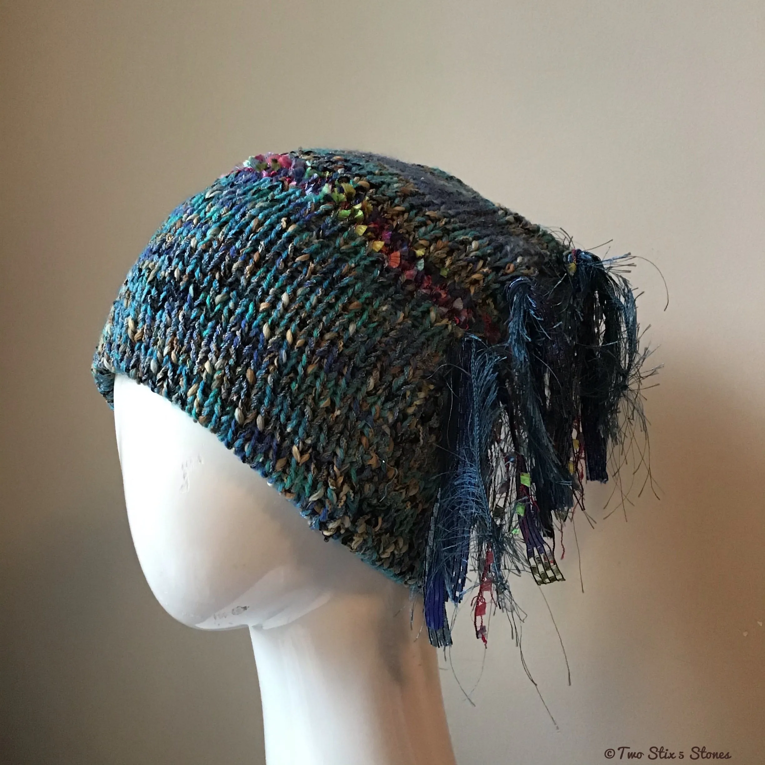 Turquoise Tweed Signature *Funky Chic* Beanie
