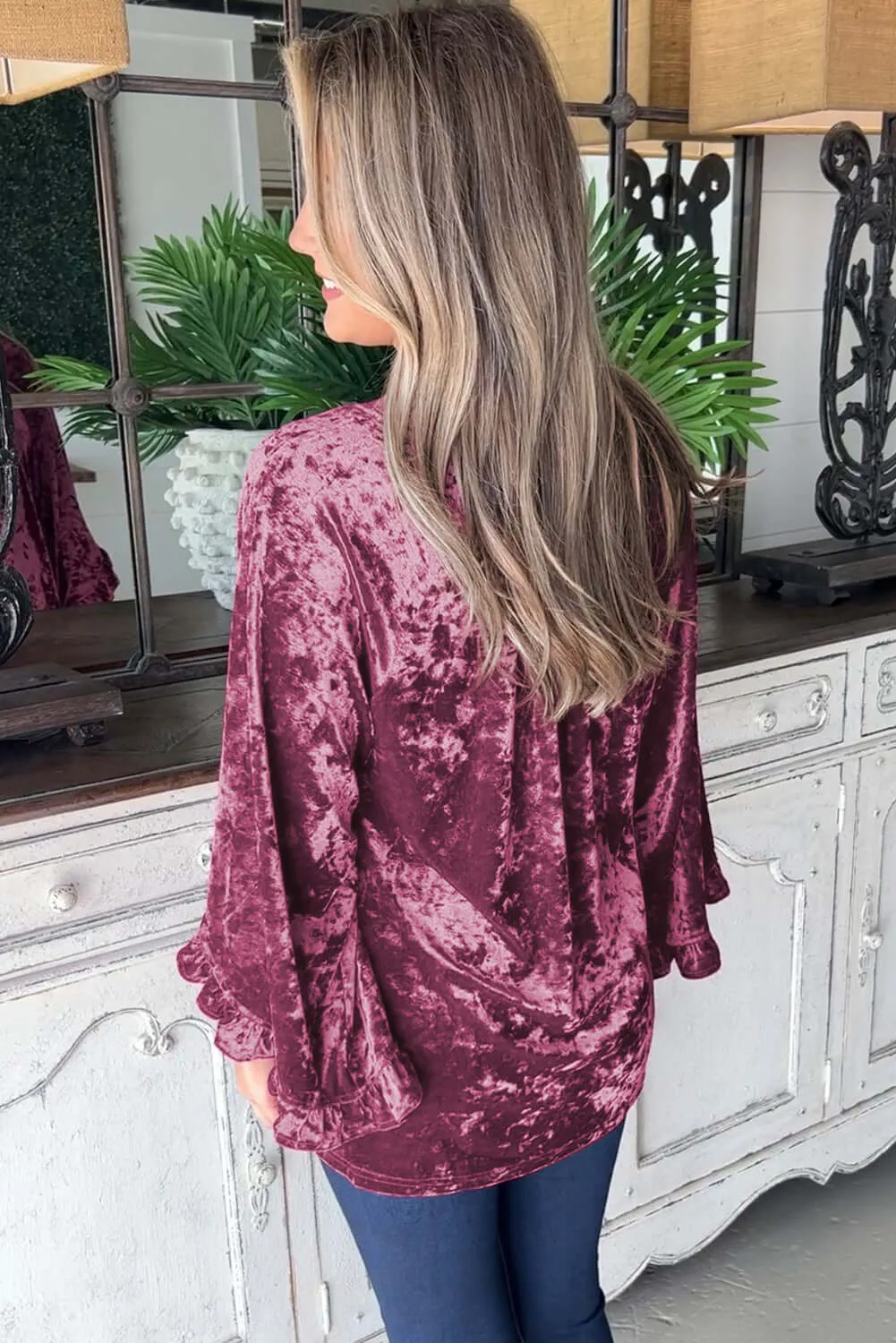 VELVET WHISPER BLOUSE -by Vivian-Lu