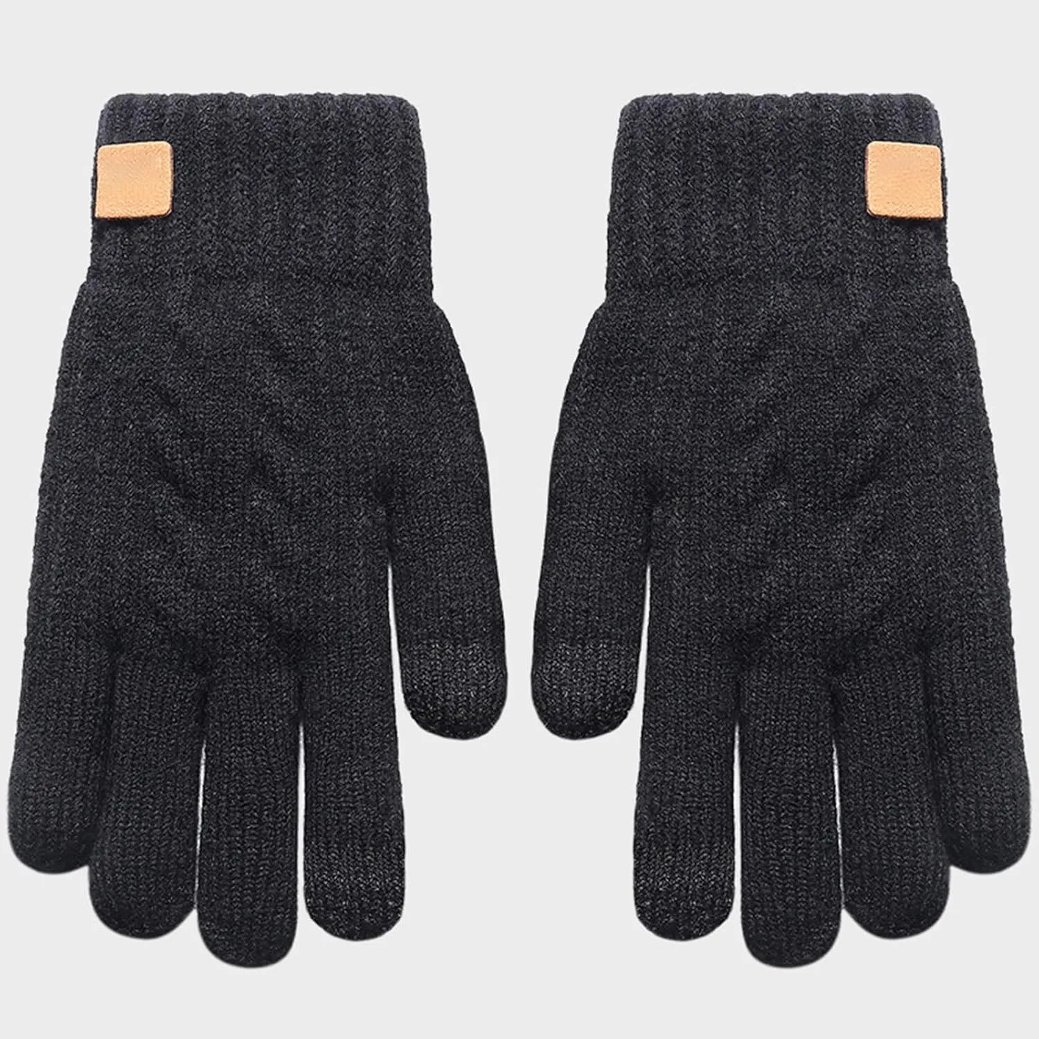 Warm Soft Gloves Black Thin Gloves Women's Winter Gloves Cold Weather Warm Touchscreen Gloves Unisex Winter Gloves