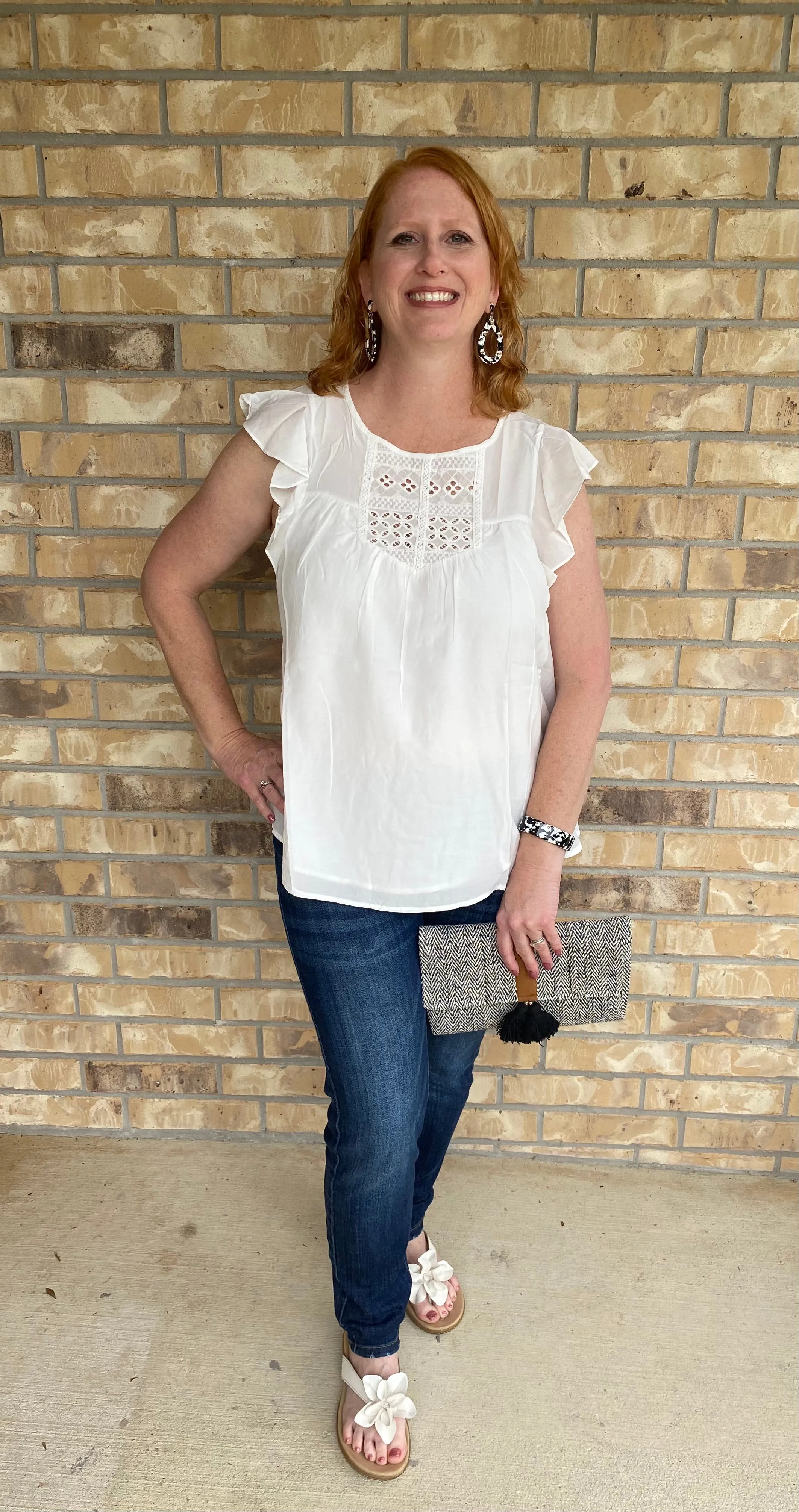 White Eyelet Blouse
