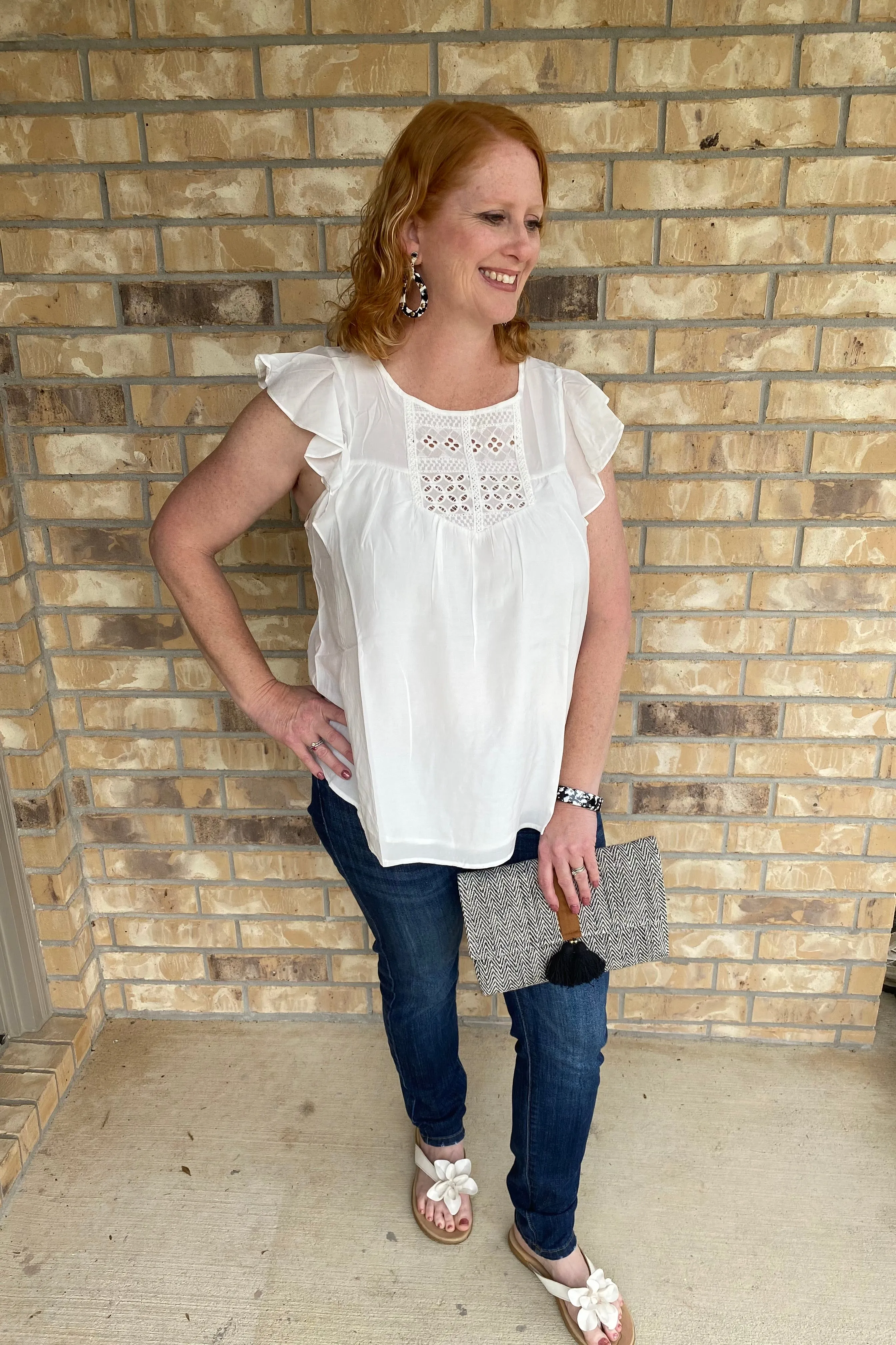 White Eyelet Blouse