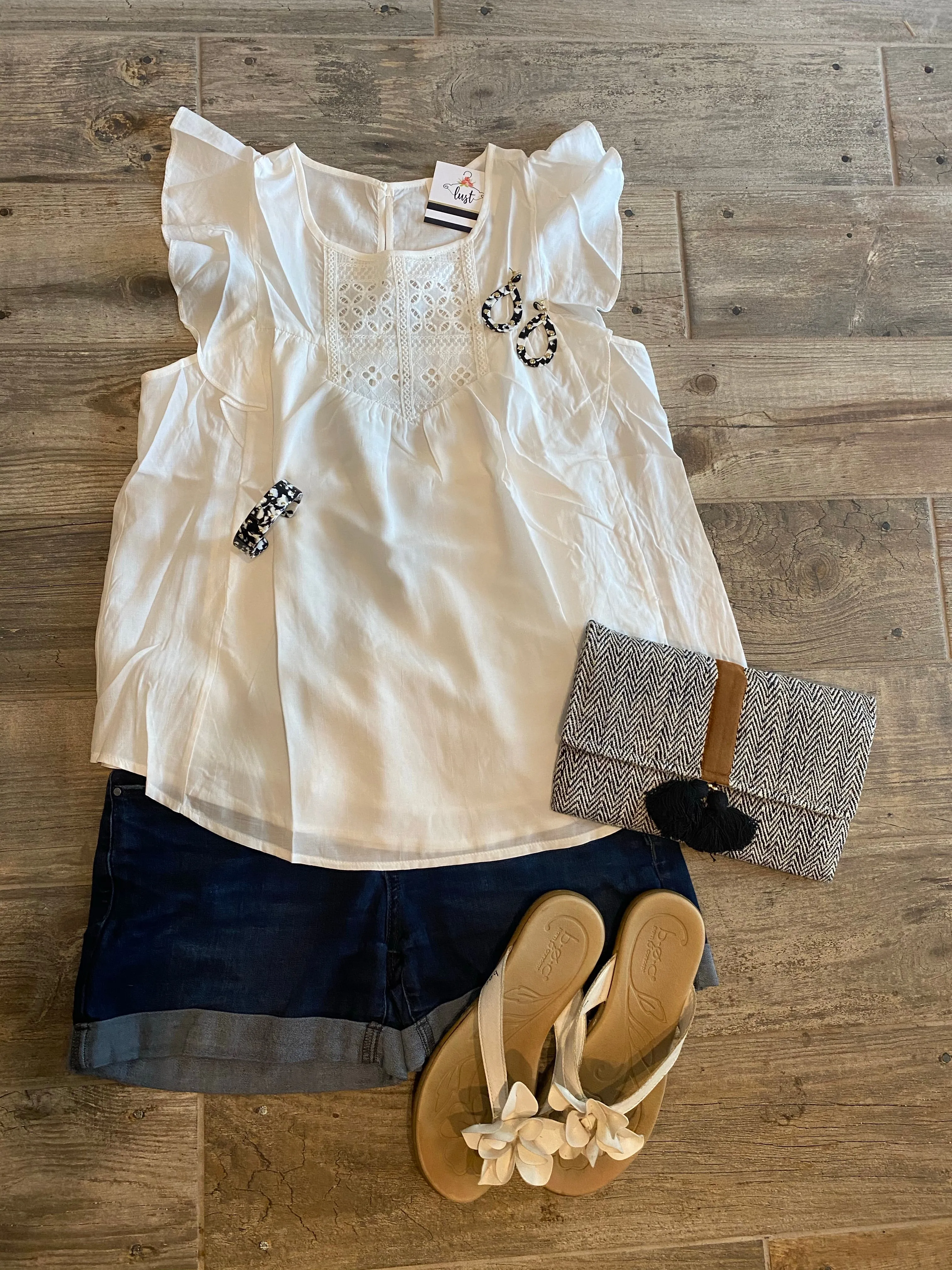 White Eyelet Blouse