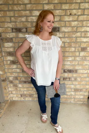 White Eyelet Blouse