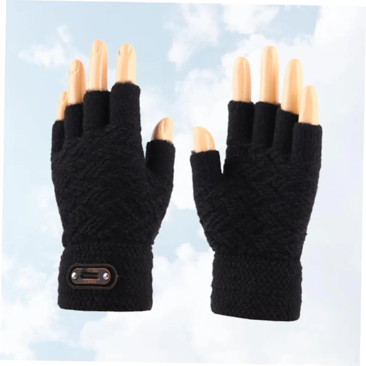 Windproof Gloves Snow Gloves for Men Warm Half Finger Glove Christmas Thicken Gloves Gym Gloves Women