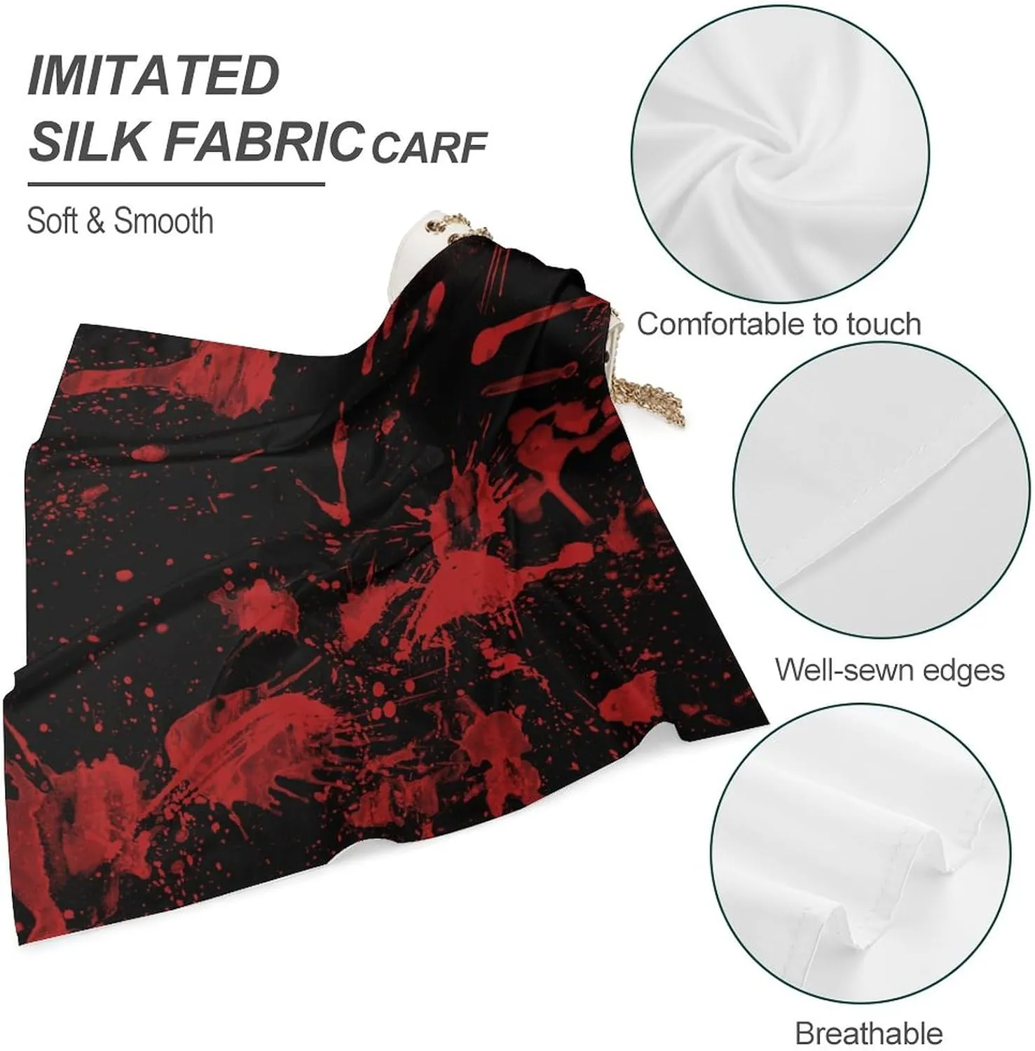 Women Silk Like Hair Scarf Head Sleeping Wrap Satin Headscarf