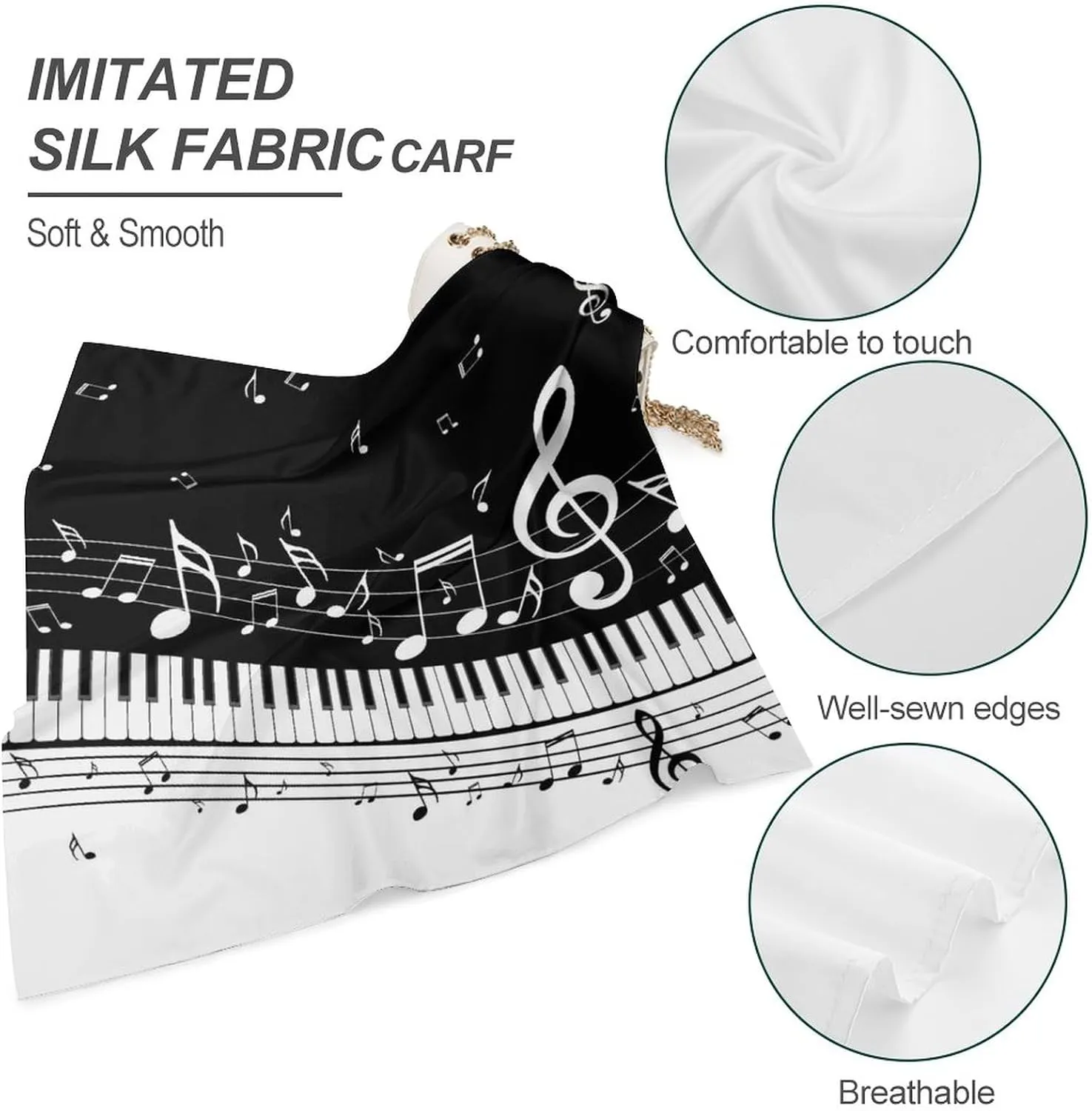 Women Silk Like Hair Scarf Head Sleeping Wrap Satin Headscarf