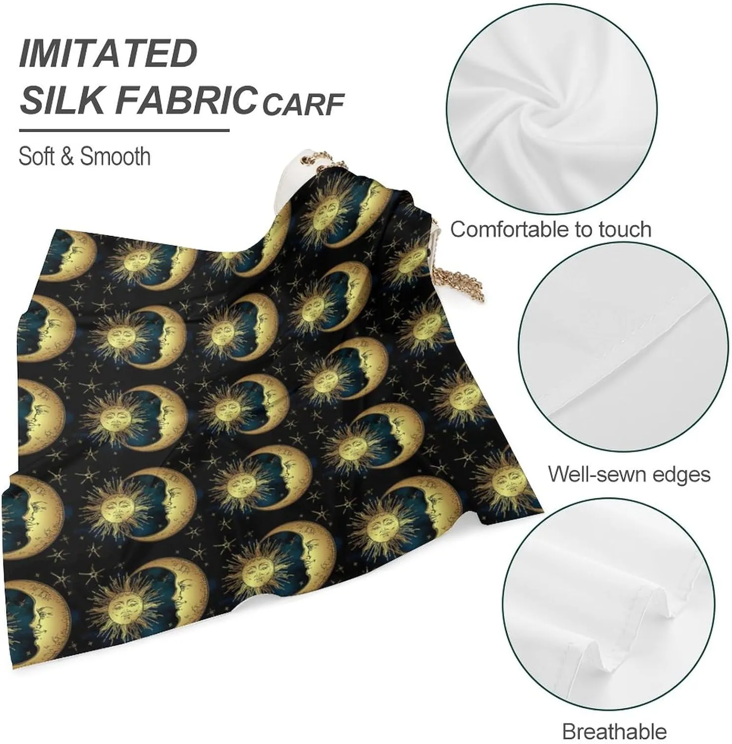 Women Silk Like Hair Scarf Head Sleeping Wrap Satin Headscarf