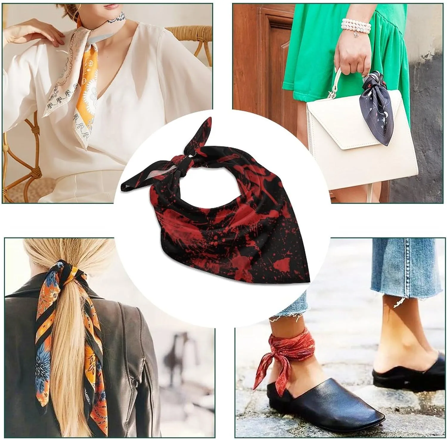 Women Silk Like Hair Scarf Head Sleeping Wrap Satin Headscarf