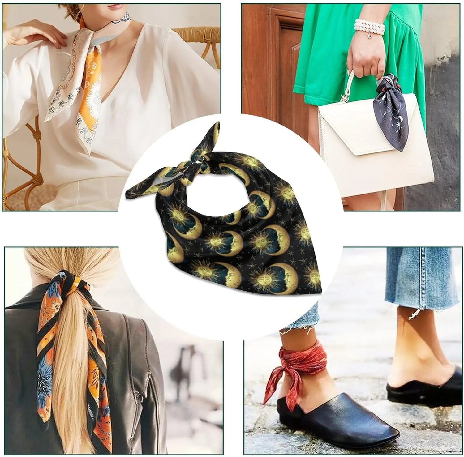 Women Silk Like Hair Scarf Head Sleeping Wrap Satin Headscarf