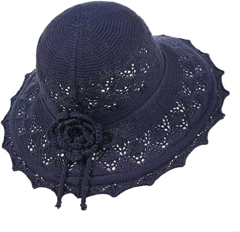 Women Straw Sun Hat Foldable Beach Hat Wide Brim Floppy Bucket Hat