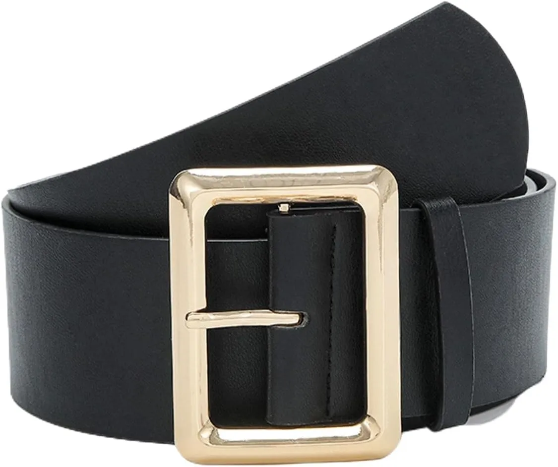 Women's Faux Leather Belt For Dress Metal Belt Thick Travel Casual Work Summer Basic Elegant Square