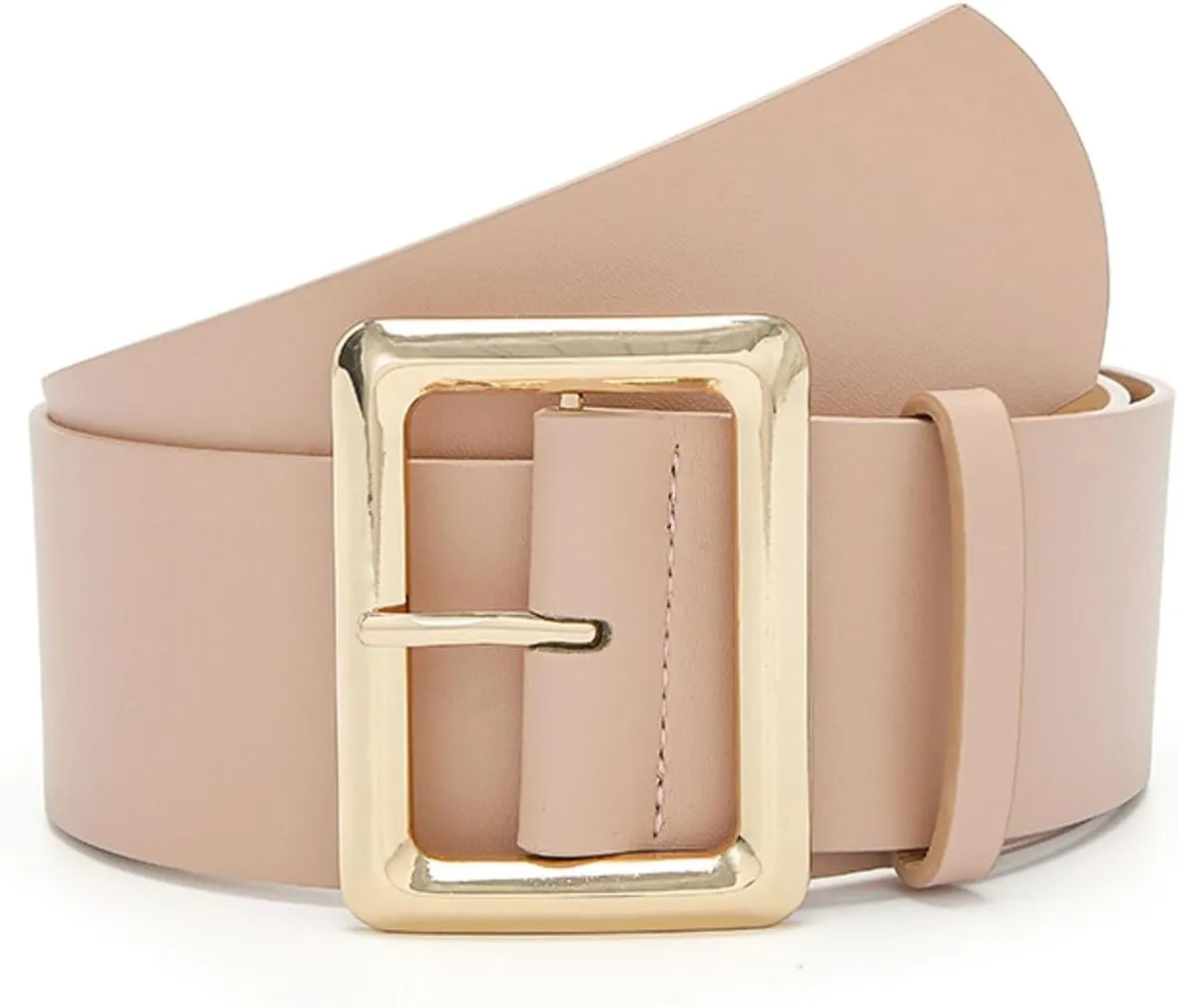 Women's Faux Leather Belt For Dress Metal Belt Thick Travel Casual Work Summer Basic Elegant Square