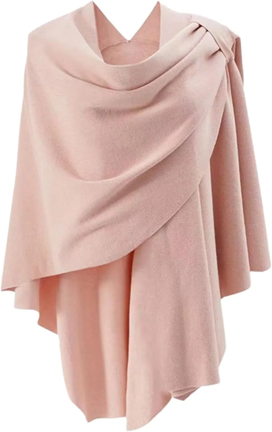 Women's Shawl Wrap Poncho Cape Dressy Solid Open Front Cardigan Shawls Fall Winter Elegant Knit Warm Sweater Cape