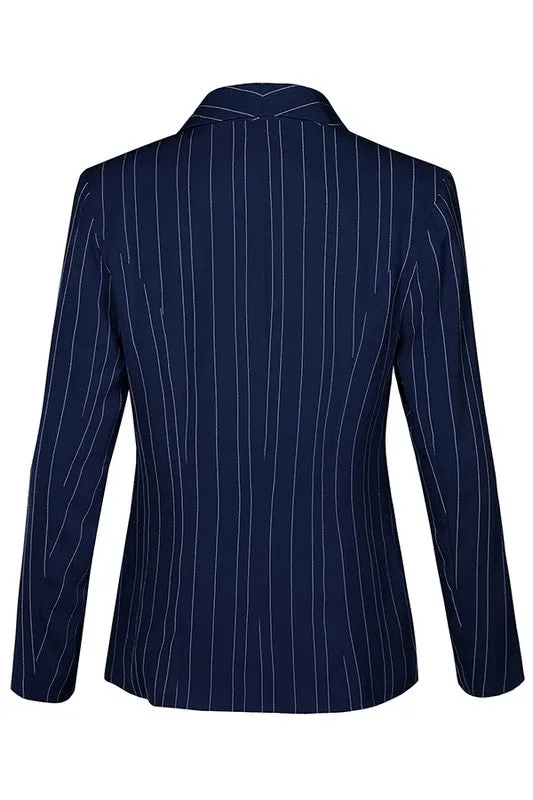 Women's Striped Blazer Jacket
