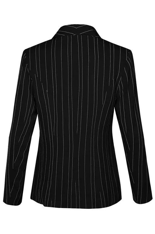 Women's Striped Blazer Jacket