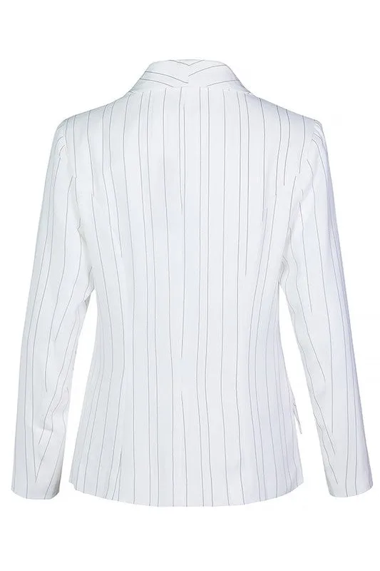 Women's Striped Blazer Jacket