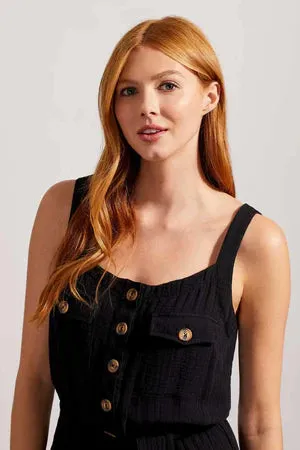 Women's Tribal Jeans | Belted Gauze Jumpsuit | Black