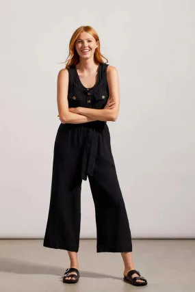 Women's Tribal Jeans | Belted Gauze Jumpsuit | Black